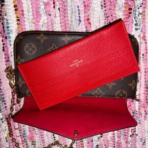 Louis Vuitton Vibrant Red and Classic Brown Wallet